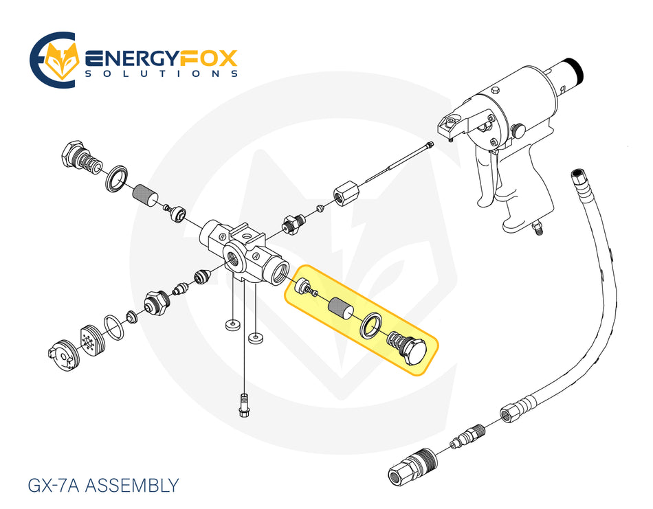 296833 -  - GX-7 A/400 A-Gun Block Screen Screw Assembly