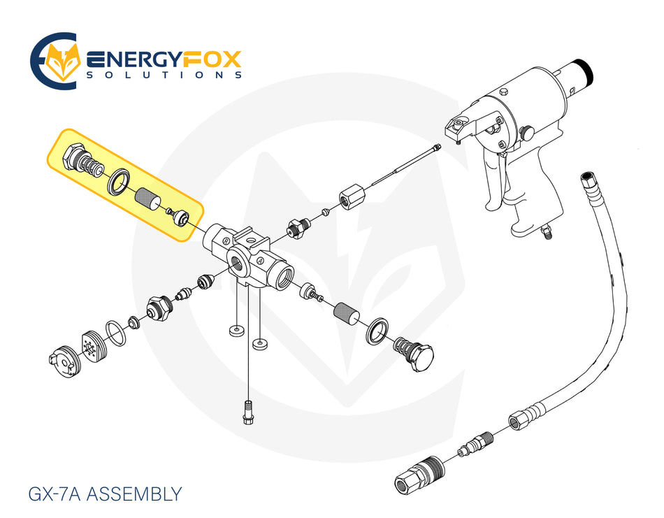 296834 -   - GX-7 A/400 R-Gun Block Screen Screw Assembly