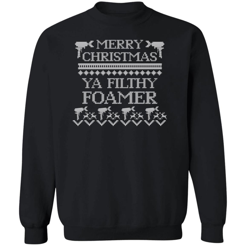 Merry Christmas Ya Filthy Foamer Sweater (White Design)