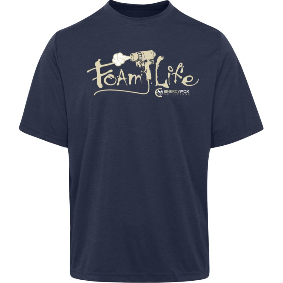 Foam Life Men's Heather Tee (Moisture-Wicking and UV 15-39 Protection)