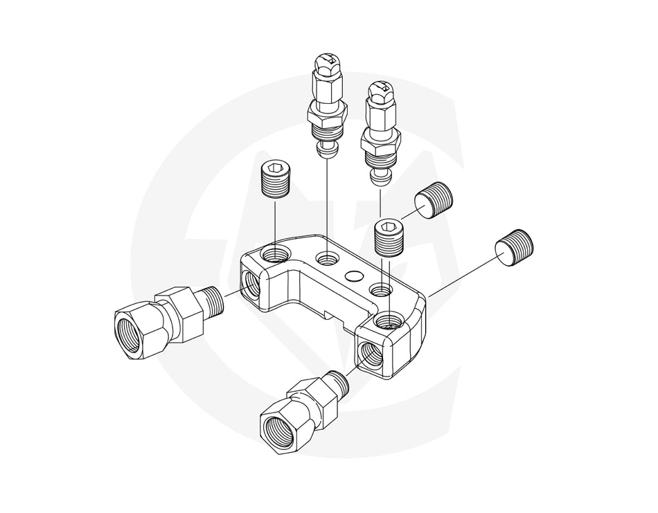 295383 - Coupling Block for GX-7 A/400/DI Spray Guns