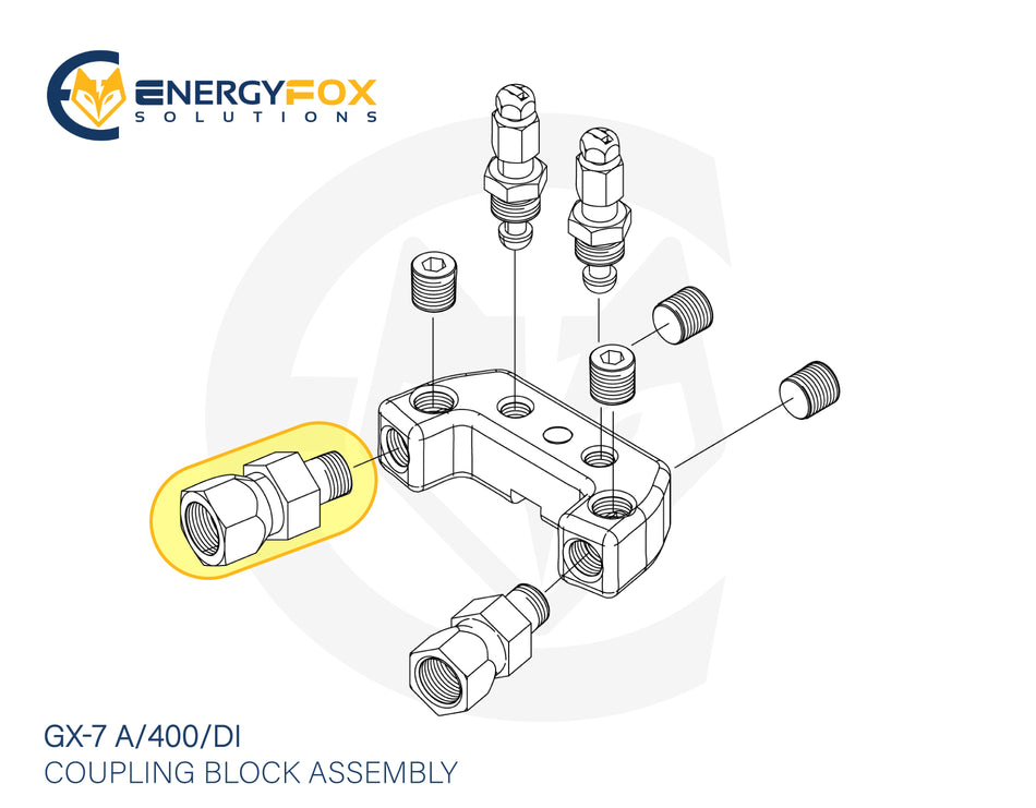 117634 - GX-7 Coupling Block R-Swivel Fitting