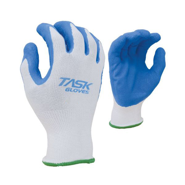 Task Cotton/Poly Knit Latex Coated Palm Safety Gloves (12/Pack) - XL